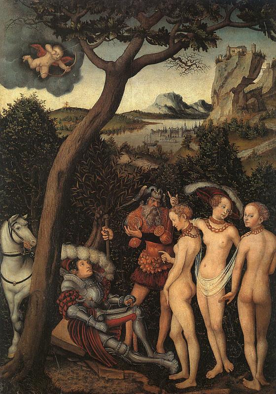 Lucas  Cranach The Judgment of Paris_3 china oil painting image